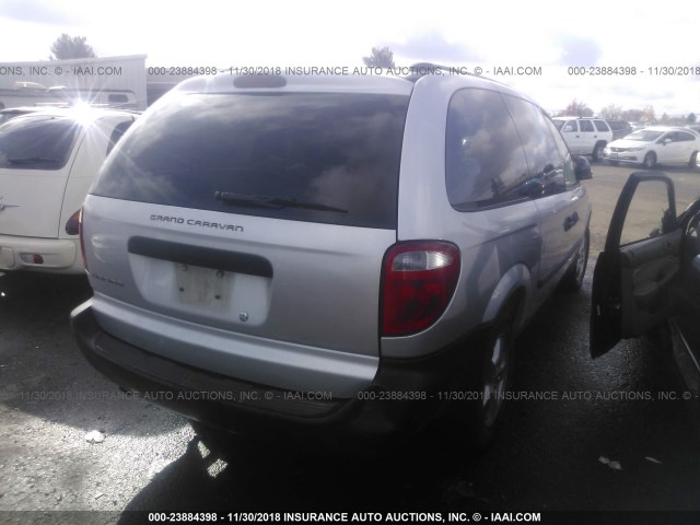 1D4GP24R66B749125 - 2006 DODGE GRAND CARAVAN SE SILVER photo 4