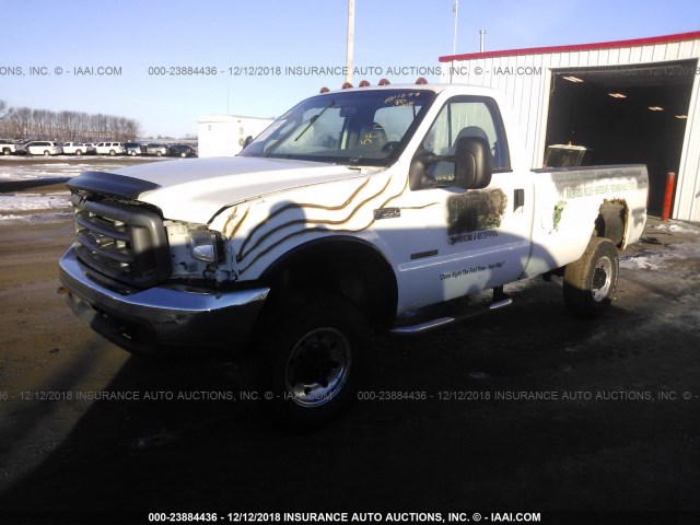 1FTSF31P54ED29435 - 2004 FORD F350 SRW SUPER DUTY WHITE photo 2