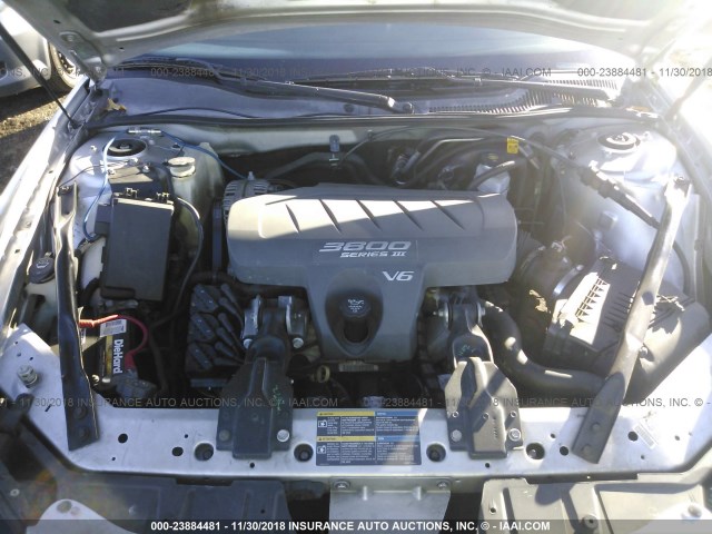 2G2WP522X51267471 - 2005 PONTIAC GRAND PRIX SILVER photo 10