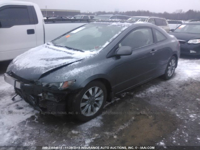 2HGFG12969H531608 - 2009 HONDA CIVIC EXL GRAY photo 2