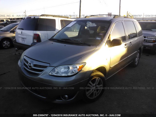 JM3LW28A050549605 - 2005 MAZDA MPV WAGON GRAY photo 2