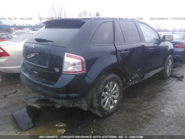 2FMDK48C99BA47097 - 2009 FORD EDGE SEL BLUE photo 4