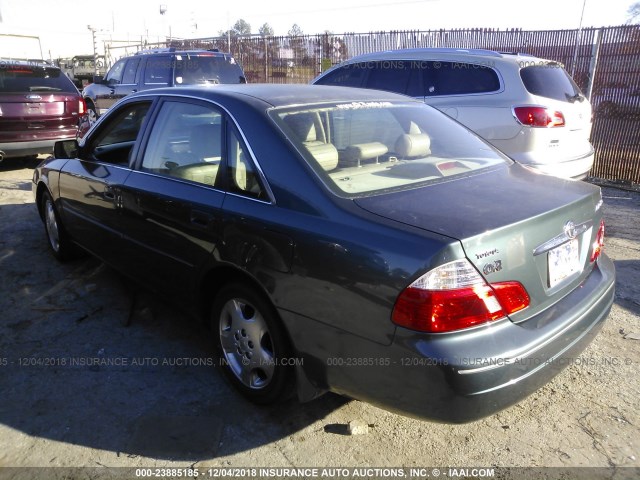 4T1BF28B13U311650 - 2003 TOYOTA AVALON XL/XLS GREEN photo 3