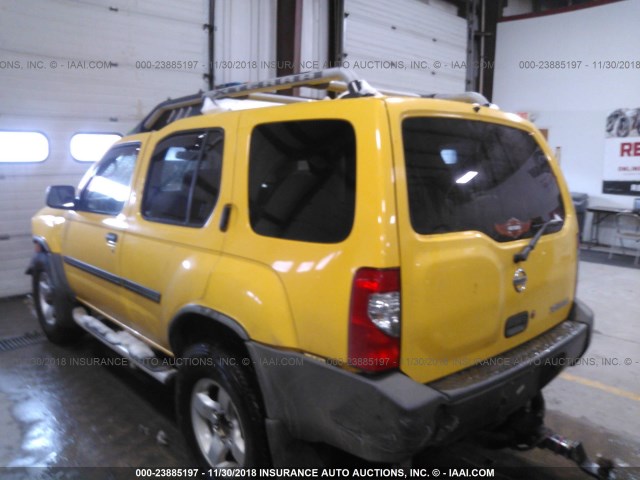 5N1ED28Y94C633483 - 2004 NISSAN XTERRA XE/SE YELLOW photo 3