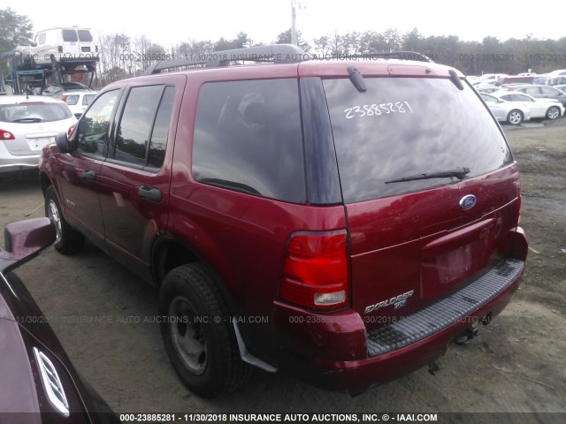 1FMZU73E95UA01526 - 2005 FORD EXPLORER XLT/XLT SPORT/NBX RED photo 3