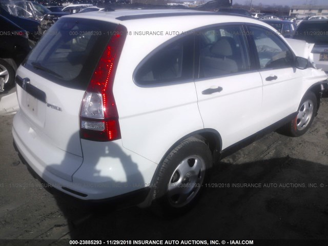 5J6RE3H36AL038576 - 2010 HONDA CR-V LX WHITE photo 4