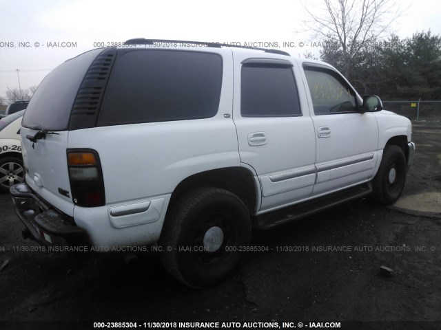 1GKEC13V21R211826 - 2001 GMC YUKON WHITE photo 4