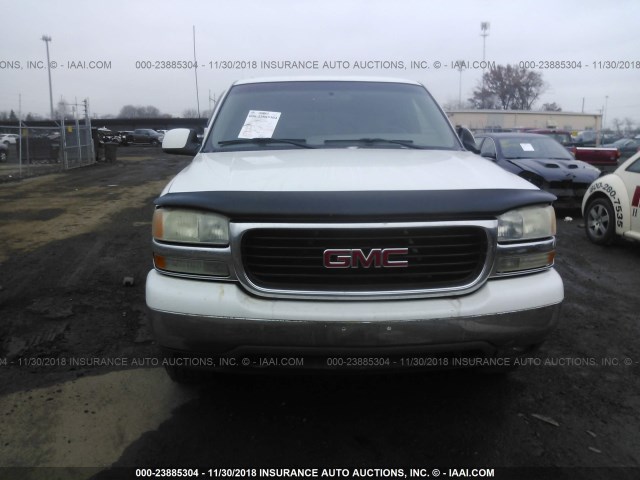 1GKEC13V21R211826 - 2001 GMC YUKON WHITE photo 6