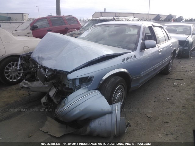 2MELM74W7VX710643 - 1997 MERCURY GRAND MARQUIS GS Light Blue photo 2