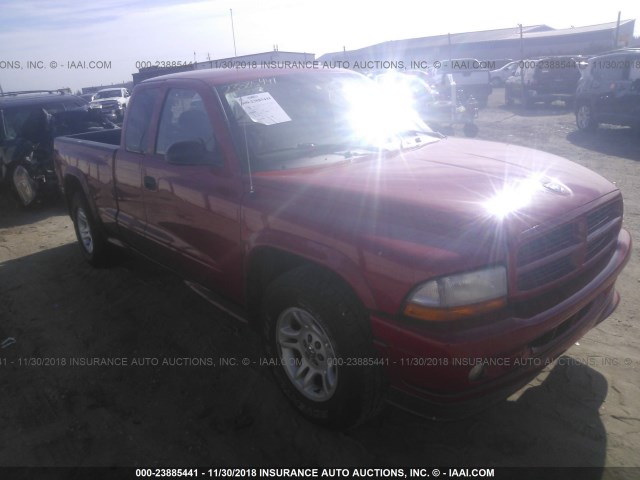 1D7GL32K64S621961 - 2004 DODGE DAKOTA SPORT RED photo 1