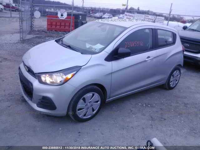 KL8CB6SA1HC825421 - 2017 CHEVROLET SPARK LS SILVER photo 2