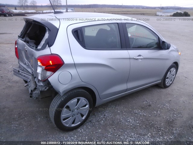 KL8CB6SA1HC825421 - 2017 CHEVROLET SPARK LS SILVER photo 4