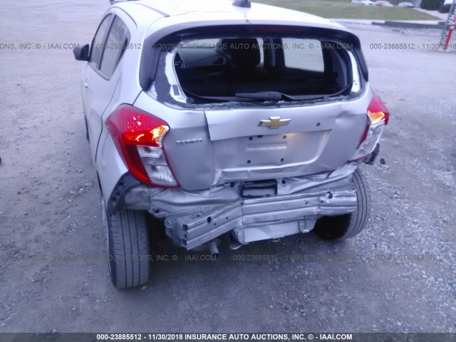 KL8CB6SA1HC825421 - 2017 CHEVROLET SPARK LS SILVER photo 6