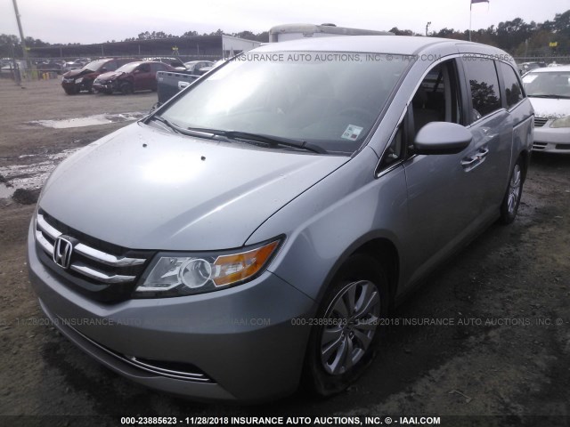 5FNRL5H37GB105821 - 2016 HONDA ODYSSEY SE GRAY photo 2