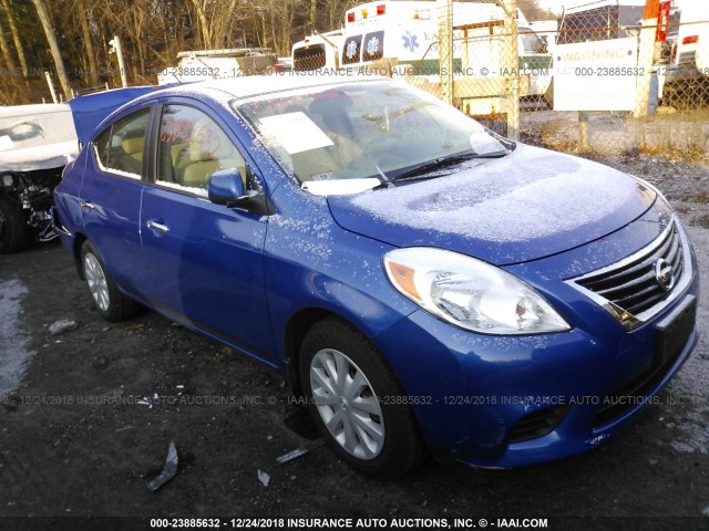 3N1CN7AP8CL926255 - 2012 NISSAN VERSA S/SV/SL BLUE photo 1