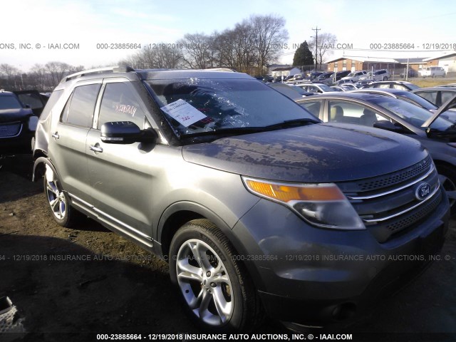 1FM5K8F8XEGB96986 - 2014 FORD EXPLORER LIMITED GRAY photo 1