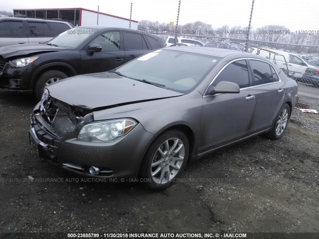 1G1ZE5E16BF261245 - 2011 CHEVROLET MALIBU LTZ BROWN photo 2