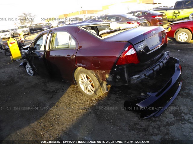 3FAHP0GA6CR270471 - 2012 FORD FUSION S BROWN photo 3