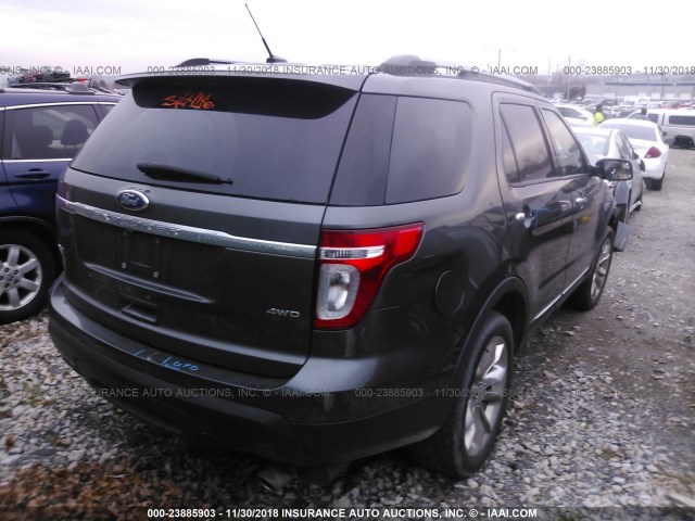 1FM5K8D83FGB56849 - 2015 FORD EXPLORER XLT GRAY photo 4