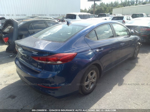 5NPD94LA4HH071378 - 2017 HYUNDAI ELANTRA ECO BLUE photo 4