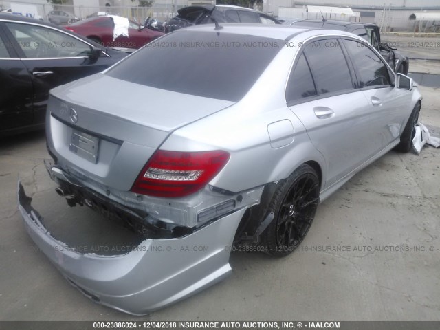 WDDGF4HB5EA931756 - 2014 MERCEDES-BENZ C 250 SILVER photo 4