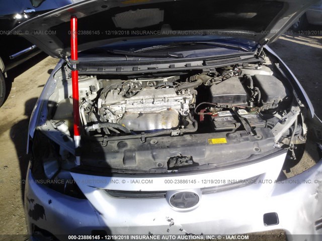 JTKJF5C71C3024294 - 2012 TOYOTA SCION TC ვერცხლისფერი ფოტო 10