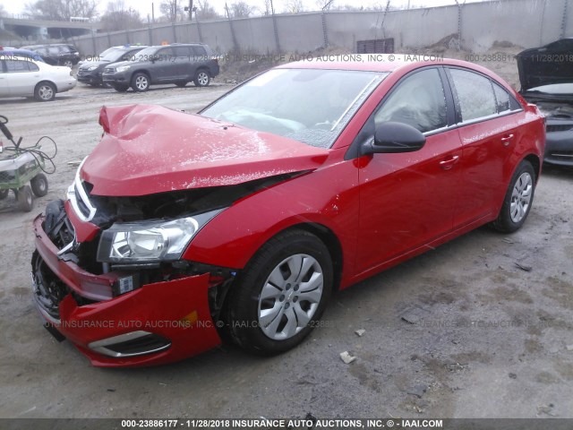 1G1PC5SH3G7222550 - 2016 CHEVROLET CRUZE LIMITED LS RED photo 2