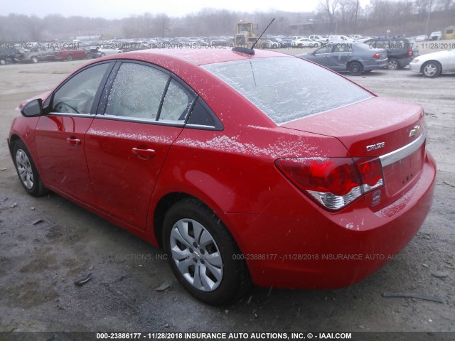 1G1PC5SH3G7222550 - 2016 CHEVROLET CRUZE LIMITED LS RED photo 3