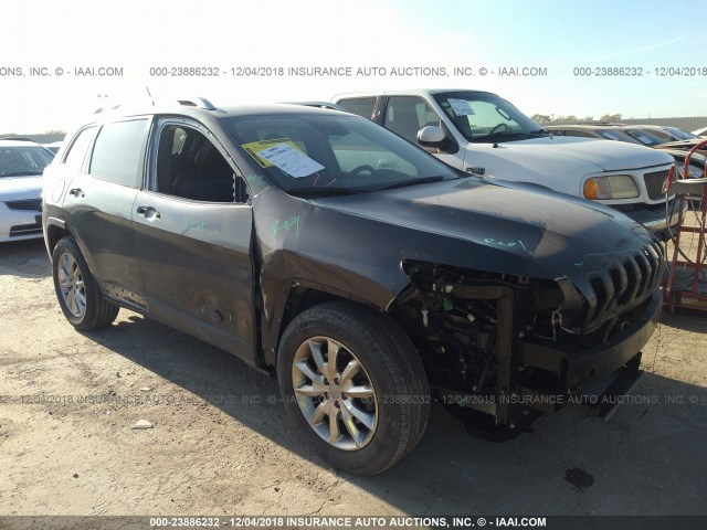 1C4PJLDS9EW221271 - 2014 JEEP CHEROKEE LIMITED GRAY photo 1