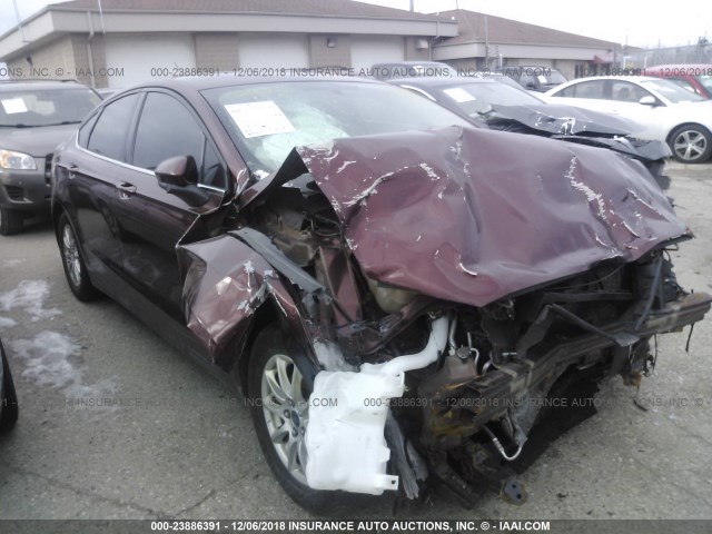 3FA6P0G71FR167734 - 2015 FORD FUSION S MAROON photo 1