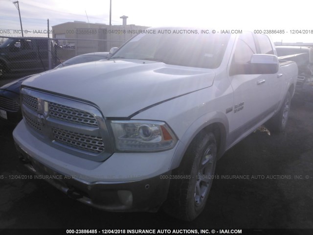 1C6RR7NT1ES176177 - 2014 RAM 1500 LARAMIE WHITE photo 2