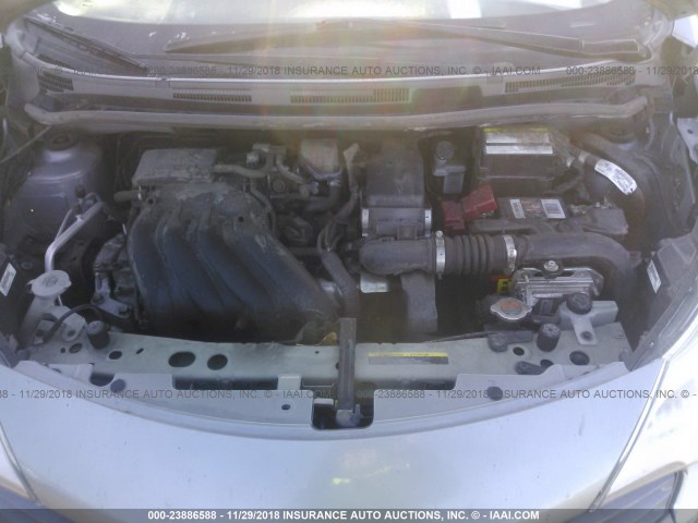 3N1CE2CP6FL381824 - 2015 NISSAN VERSA NOTE S/S PLUS/SV/SL/SR SILVER photo 10