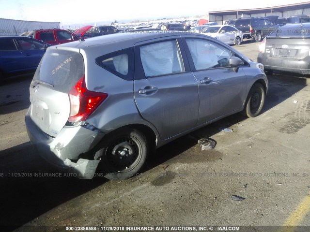 3N1CE2CP6FL381824 - 2015 NISSAN VERSA NOTE S/S PLUS/SV/SL/SR SILVER photo 4