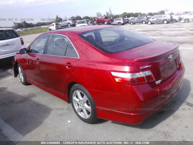 4T1BE46K27U116437 - 2007 TOYOTA CAMRY NEW GENERAT CE/LE/XLE/SE RED photo 3