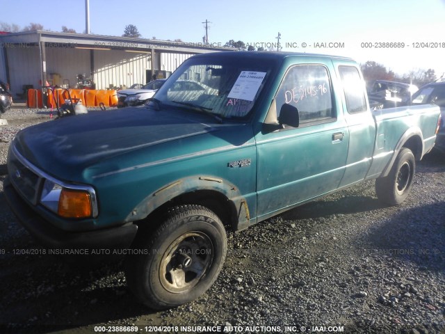 1FTCR15U8SPA19247 - 1995 FORD RANGER SUPER CAB TURQUOISE photo 2