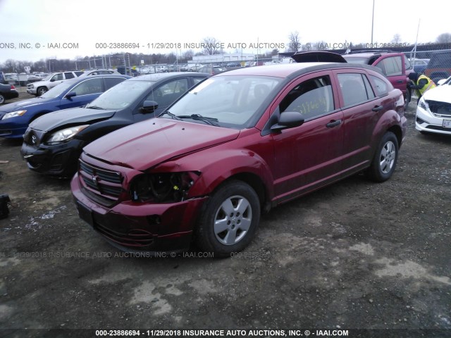 1B3HB28BX8D739333 - 2008 DODGE CALIBER RED photo 2