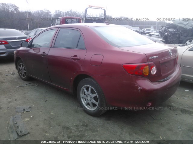 2T1BU4EE6AC520736 - 2010 TOYOTA COROLLA S/LE/XLE RED photo 3