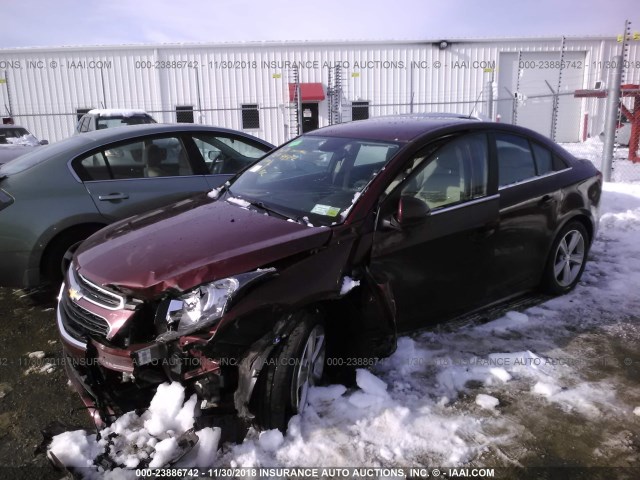 1G1PF5SB0G7117774 - 2016 CHEVROLET CRUZE LIMITED LT RED photo 2