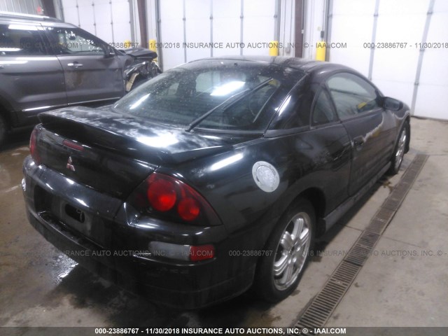 4A3AC54H31E097091 - 2001 MITSUBISHI ECLIPSE GT BLACK photo 4