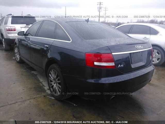 WAUDH74F18N115400 - 2008 AUDI A6 3.2 QUATTRO BLUE photo 3