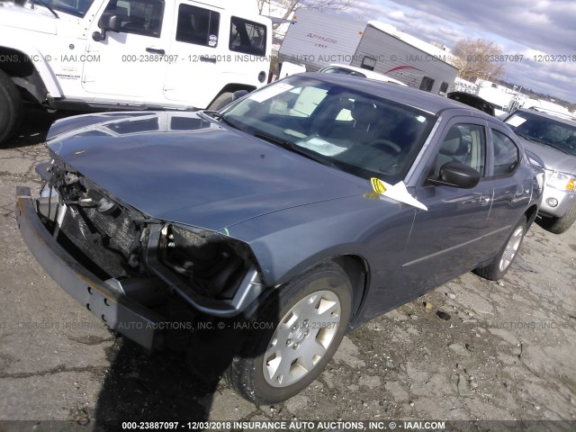 2B3KA43R87H621551 - 2007 DODGE CHARGER SE/SXT GRAY photo 2