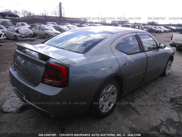 2B3KA43R87H621551 - 2007 DODGE CHARGER SE/SXT GRAY photo 4