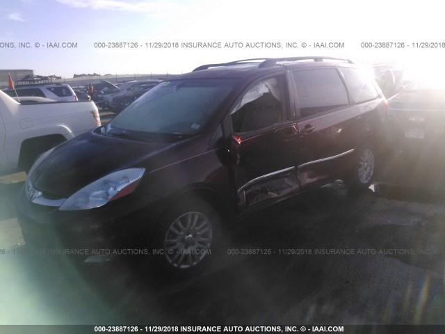 5TDBK22C68S018498 - 2008 TOYOTA SIENNA XLE/XLE LIMITED RED photo 2