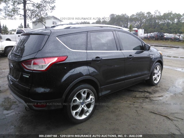 1FMCU0J96DUA77089 - 2013 FORD ESCAPE TITANIUM BLACK photo 4