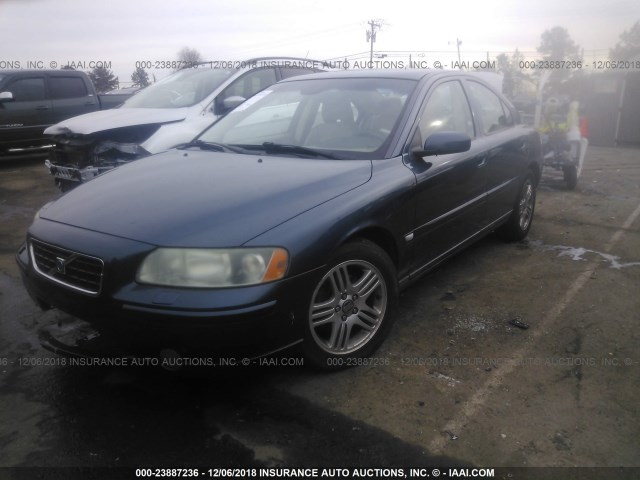 YV1RS592162554335 - 2006 VOLVO S60 2.5T BLUE photo 2