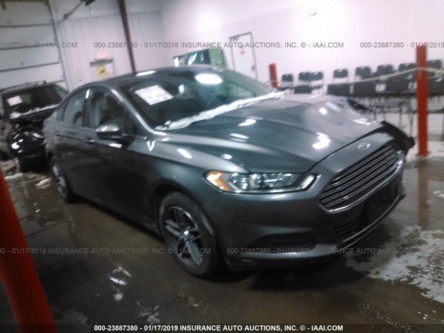 3FA6P0G75DR240973 - 2013 FORD FUSION S GRAY photo 1