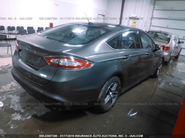 3FA6P0G75DR240973 - 2013 FORD FUSION S GRAY photo 4