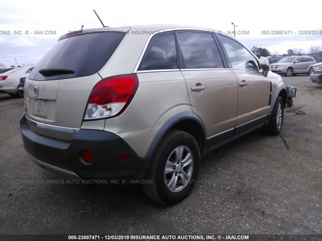 3GSCL33P08S502949 - 2008 SATURN VUE XE GOLD photo 4