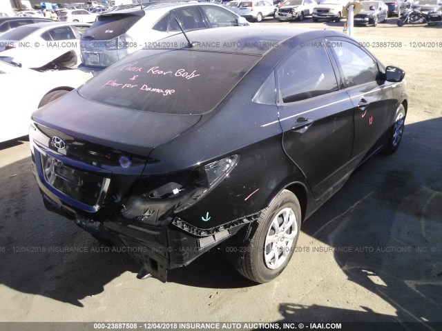 KMHCT4AE3EU756441 - 2014 HYUNDAI ACCENT GLS/GS BLACK photo 4