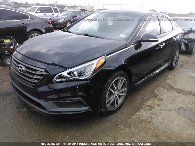 5NPE34AB7FH102721 - 2015 HYUNDAI SONATA SPORT/LIMITED BLACK photo 2